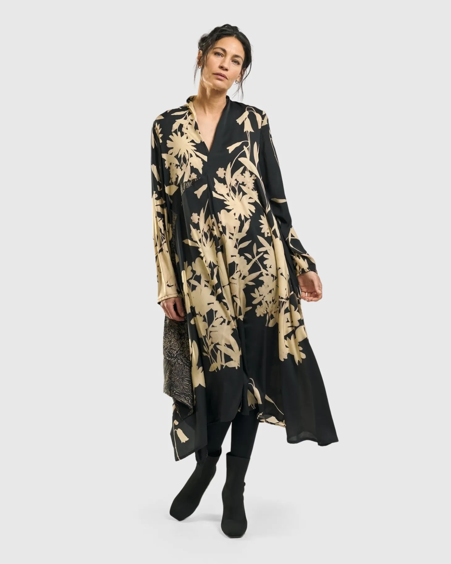 Gaia A-Line Trapeze Dress, Floral
