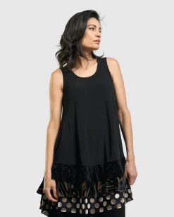 Gemma Sleeveless Tunic Top, Gold