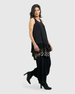 Gemma Sleeveless Tunic Top, Gold