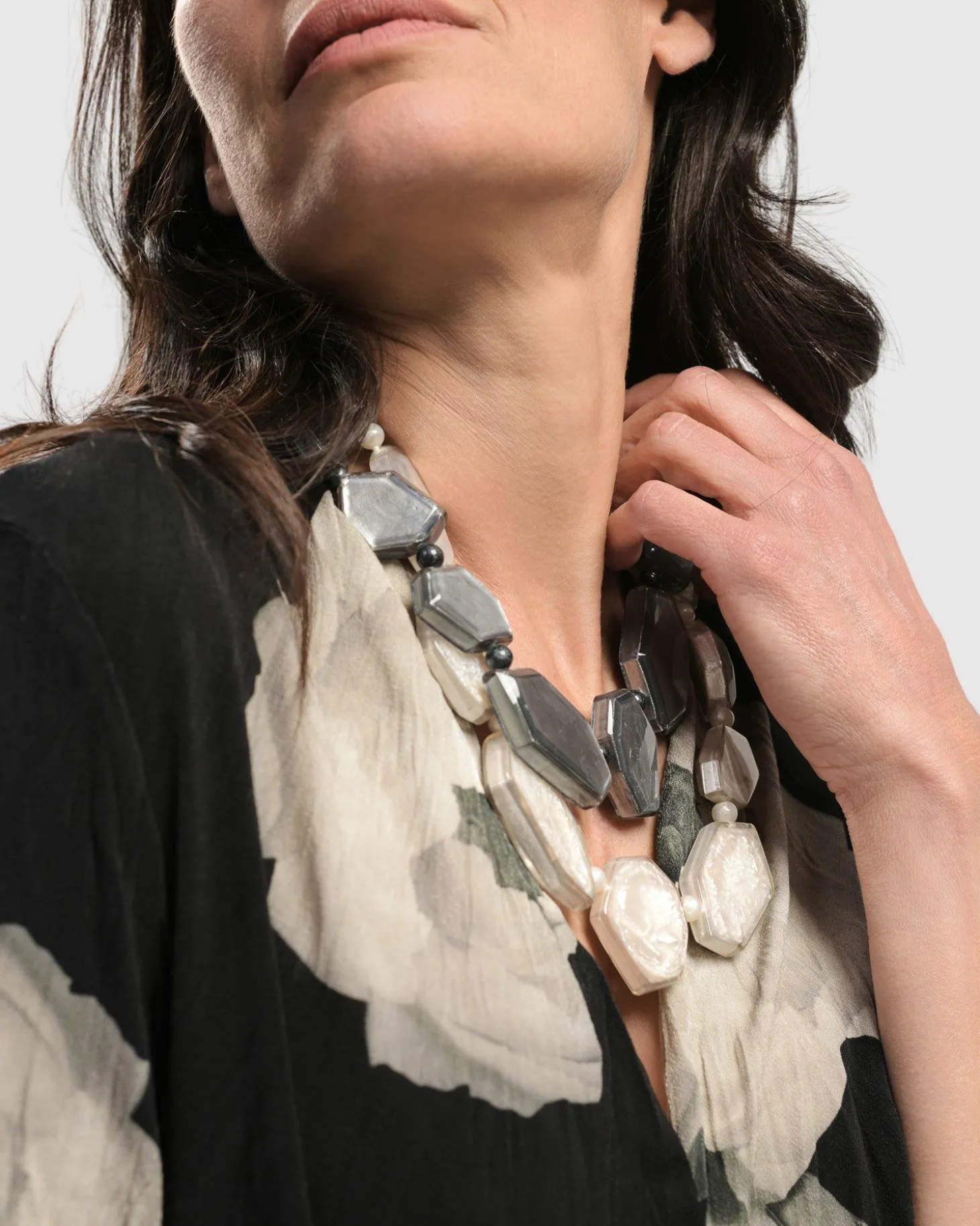 Glory Faceted Bead Necklace, Starlight