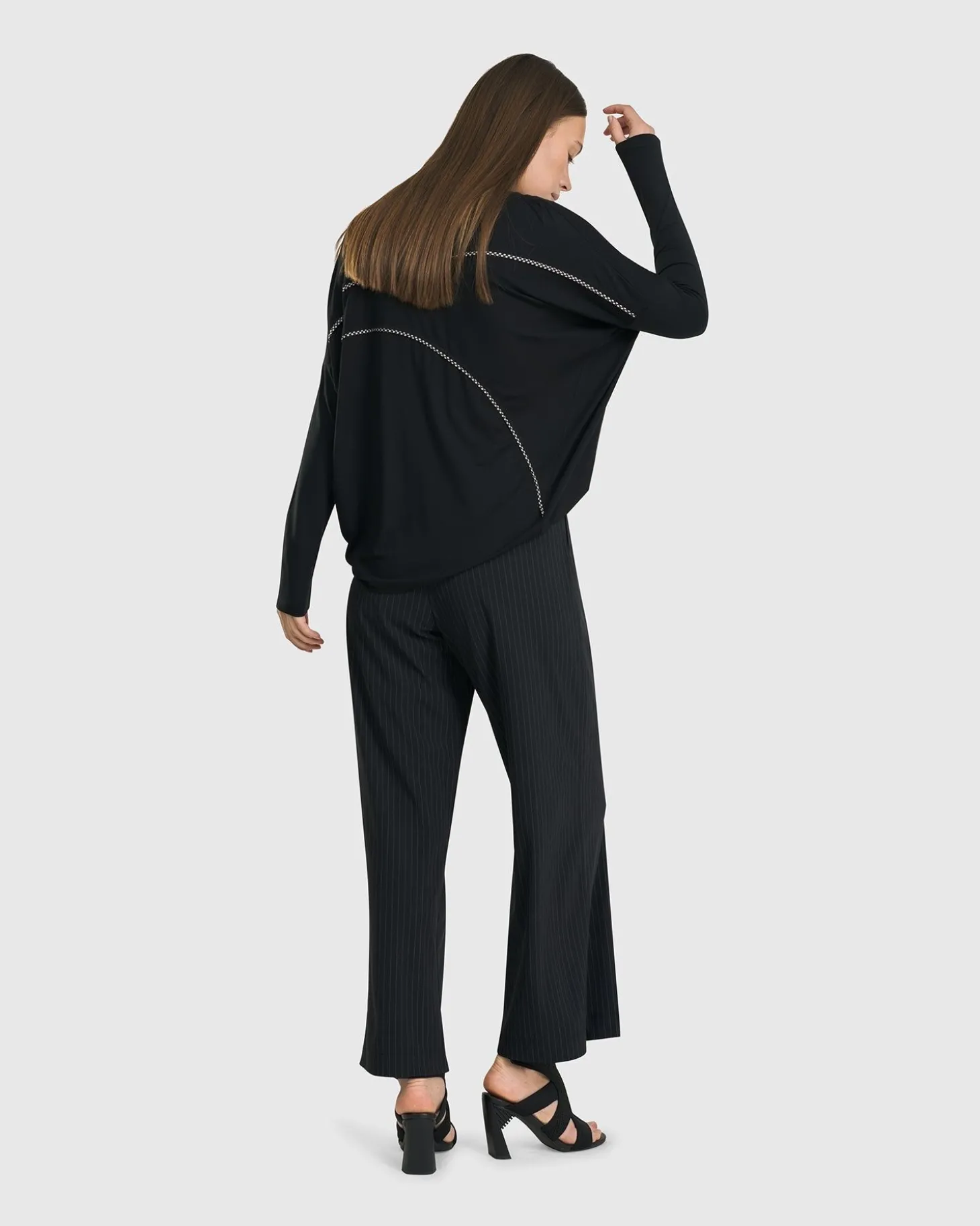 Go-To Drop Sleeve Top, Black