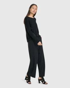 Go-To Drop Sleeve Top, Black