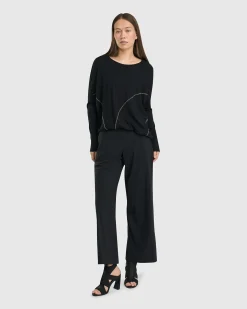 Go-To Drop Sleeve Top, Black