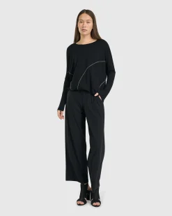 Go-To Drop Sleeve Top, Black