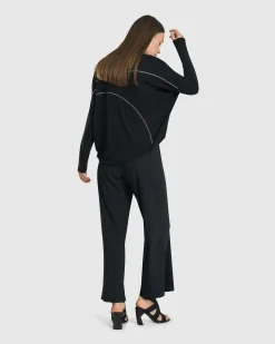 Go-To Drop Sleeve Top, Black