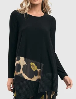 Hazel Mix Media Swing Top, Multi