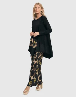 Hazel Mix Media Swing Top, Multi