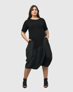 Hera T-Shirt Cocoon Dress, Mix