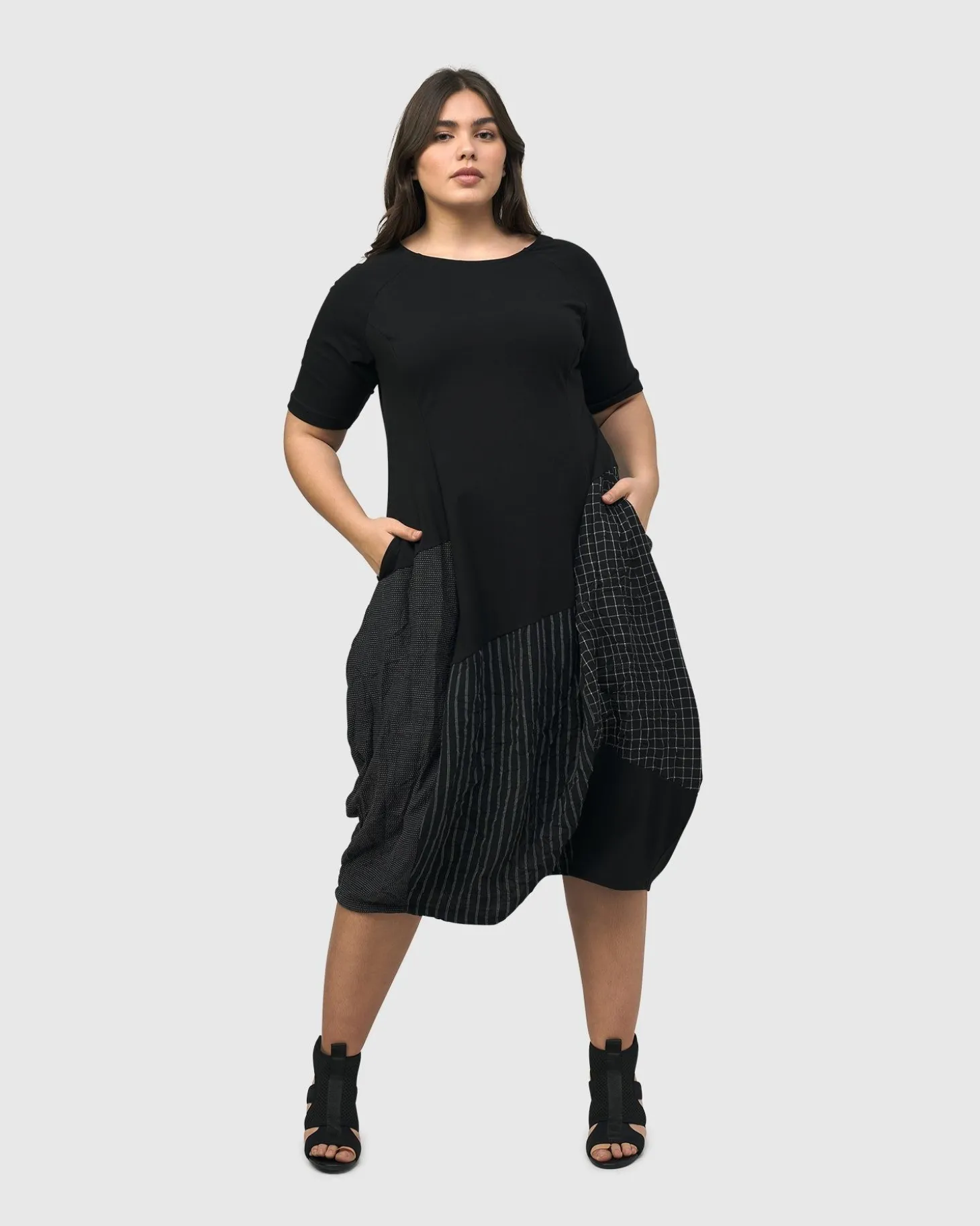 Hera T-Shirt Cocoon Dress, Mix