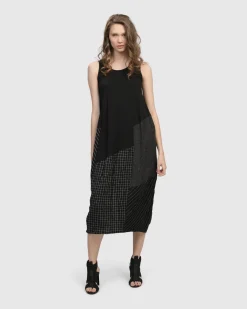 Hestia Sleeveless Cocoon Dress, Mix