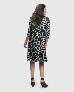 Hypnotic A Line Dress, Silver