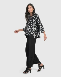 Hypnotic Cutaway Boxy Top, Silver