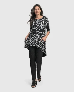 Hypnotic Hi-Lo Tunic Top, Silver