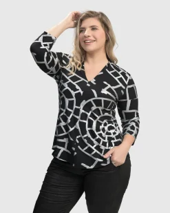 Hypnotic Signature V Neck Top, Silver