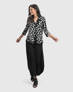 Hypnotic Signature V Neck Top, Silver