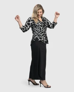 Hypnotic Signature V Neck Top, Silver