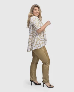 Hypnotic Swing Tunic Top, Gold