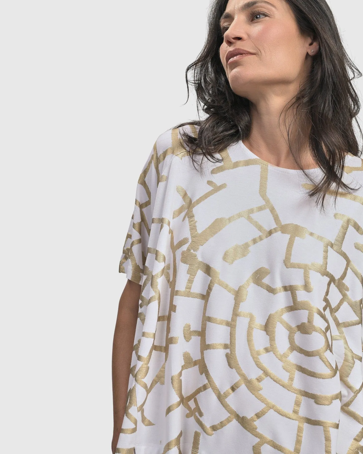 Hypnotic Swing Tunic Top, Gold