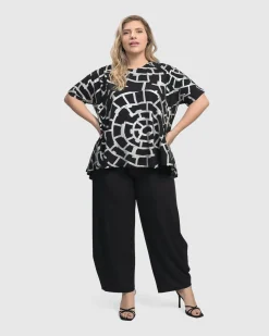Hypnotic Swing Tunic Top, Silver