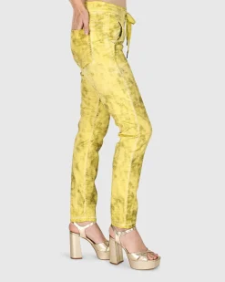 Iconic Stretch Jeans, Citron