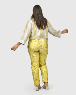 Iconic Stretch Jeans, Citron