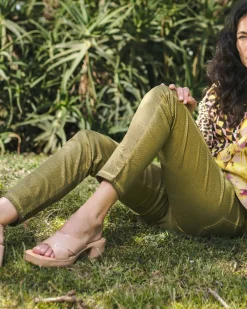 Iconic Stretch Jeans, Green Snake
