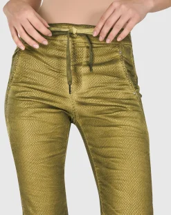 Iconic Stretch Jeans, Green Snake