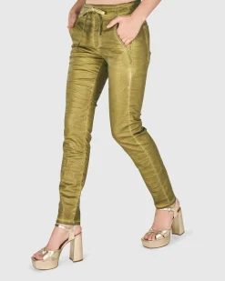 Iconic Stretch Jeans, Green Snake