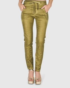 Iconic Stretch Jeans, Green Snake