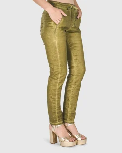 Iconic Stretch Jeans, Green Snake