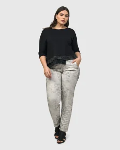 Iconic Stretch Jeans, Marble