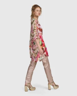 Iconic Stretch Jeans, Metallic Powder
