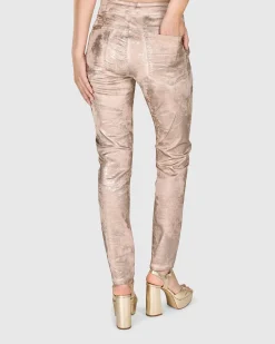Iconic Stretch Jeans, Rose Gold Nude