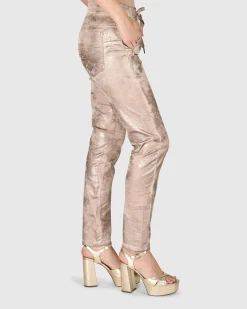 Iconic Stretch Jeans, Rose Gold Nude