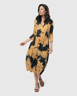 Island Cocoon Dress, Gold