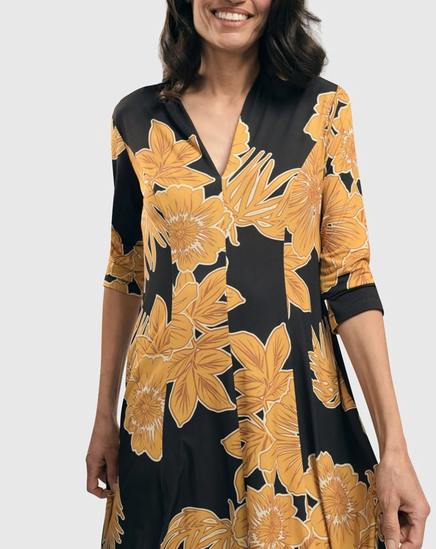 Island Cocoon Dress, Gold