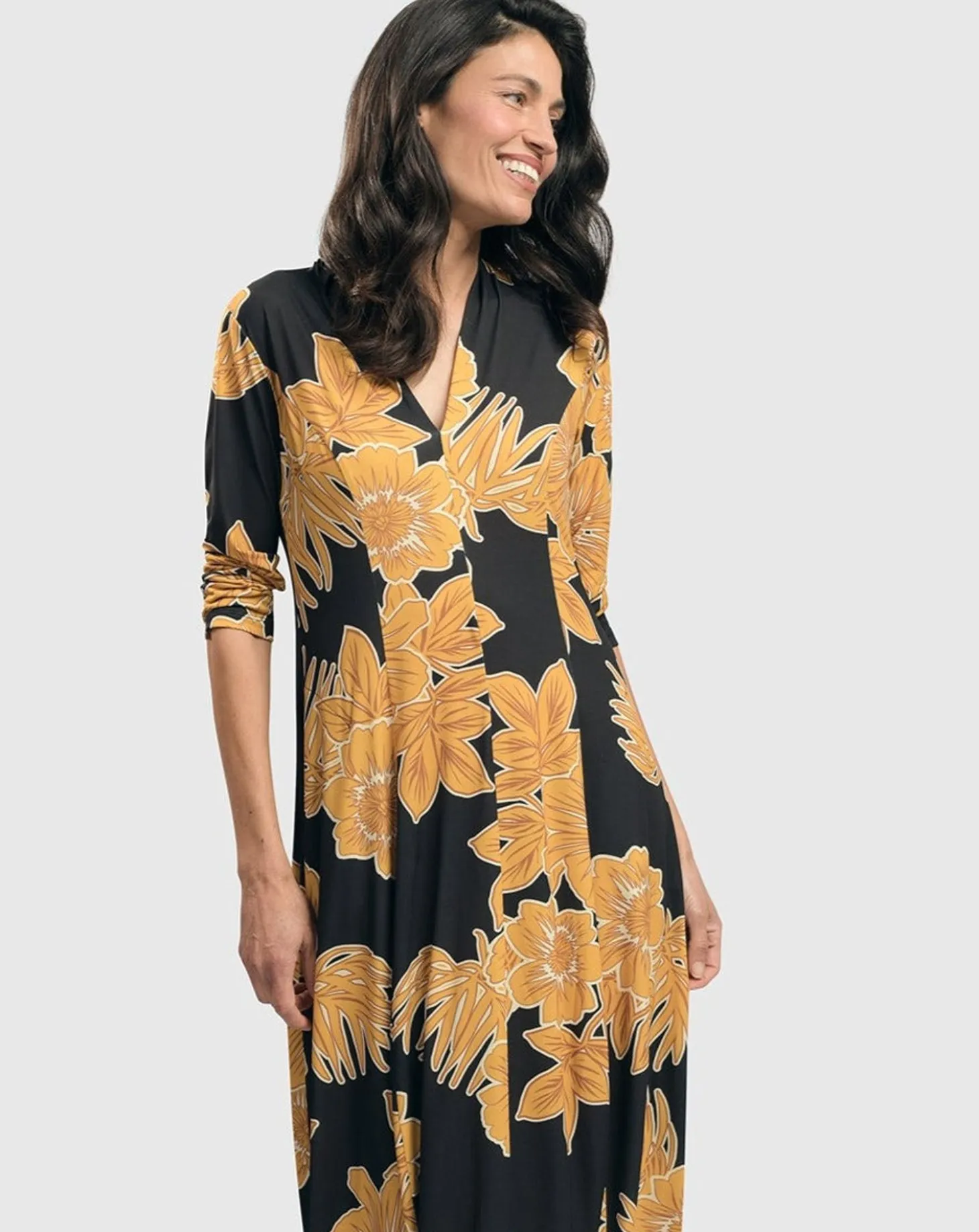 Island Cocoon Dress, Gold