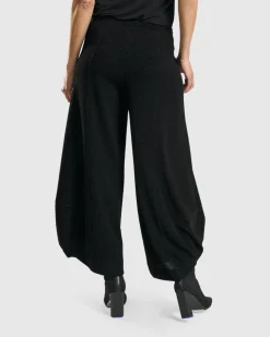 Jacquard Punto Pants, Black