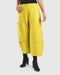 Jacquard Tapestry Pants, Yellow