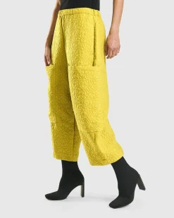 Jacquard Tapestry Pants, Yellow