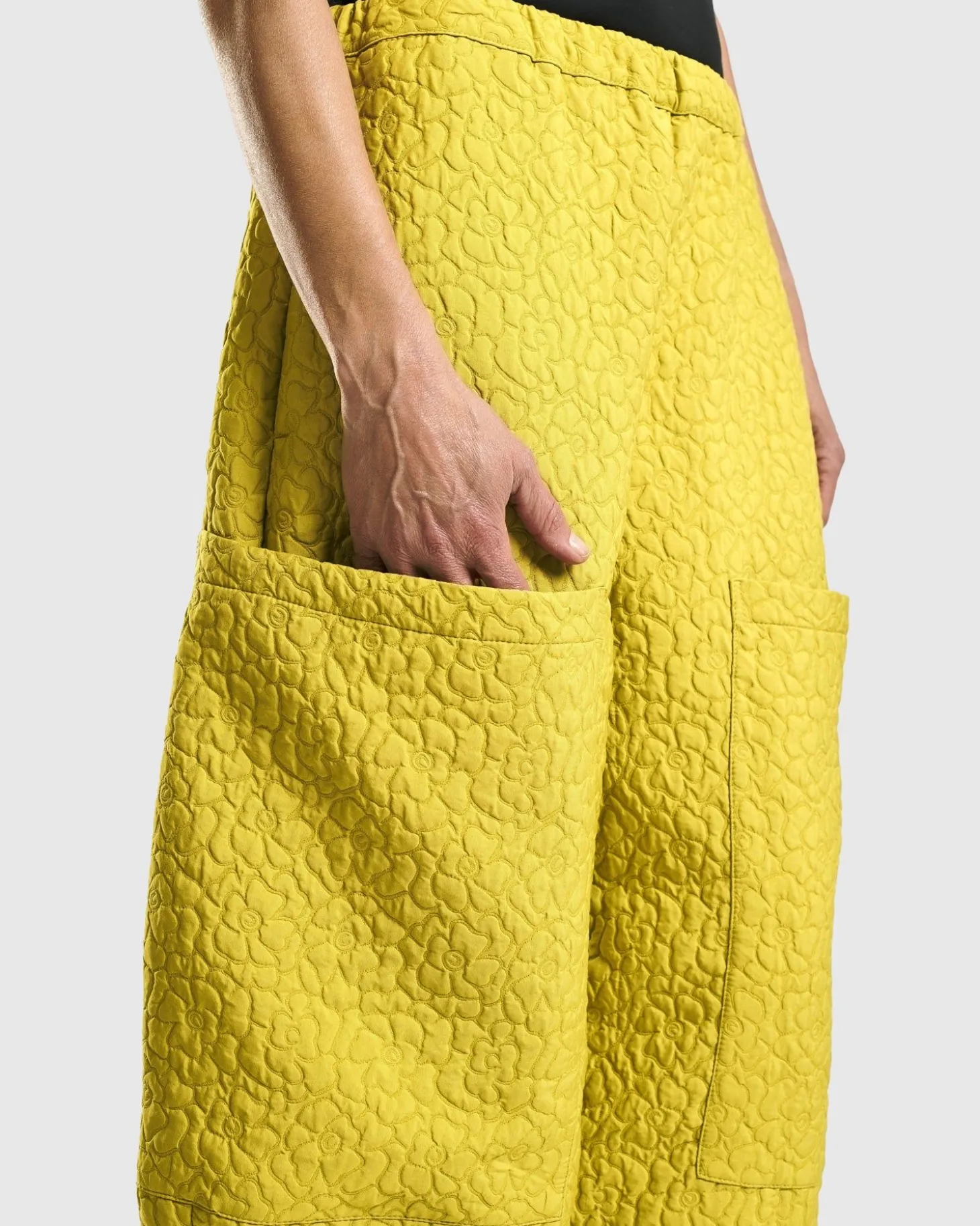 Jacquard Tapestry Pants, Yellow