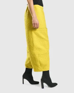 Jacquard Tapestry Pants, Yellow