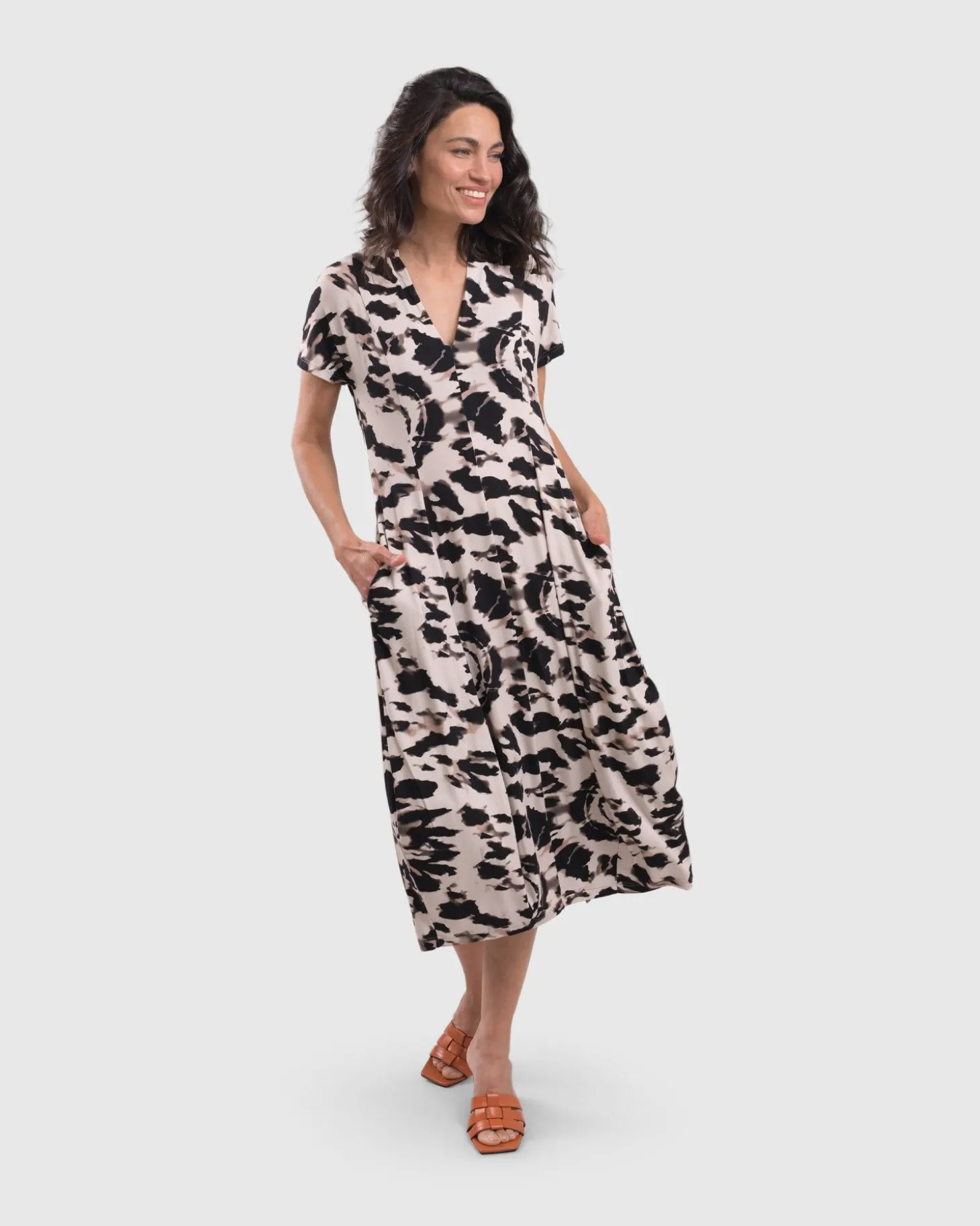 Jane Cocoon Midi Dress, Tie Dye