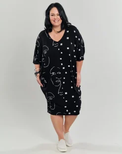 Jax Dolman Midi Dress, Mix