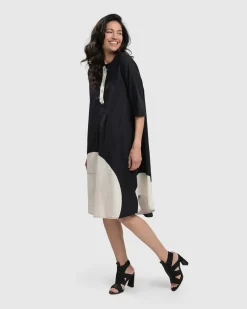 Jenny Oversized Shift Dress, Mono