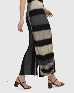 Jess Crinkle Punto Pants, Stripe