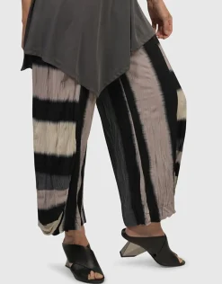 Jess Crinkle Punto Pants, Stripe