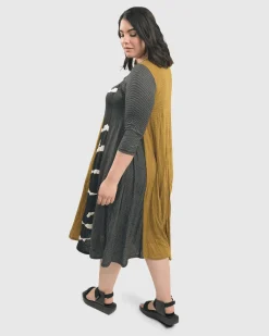 Jill Crinkle Swing Dress, Yellow