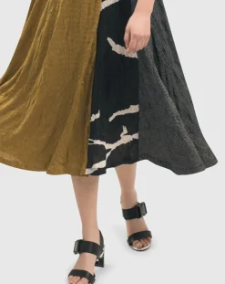Jill Crinkle Swing Dress, Yellow