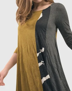 Jill Crinkle Swing Dress, Yellow